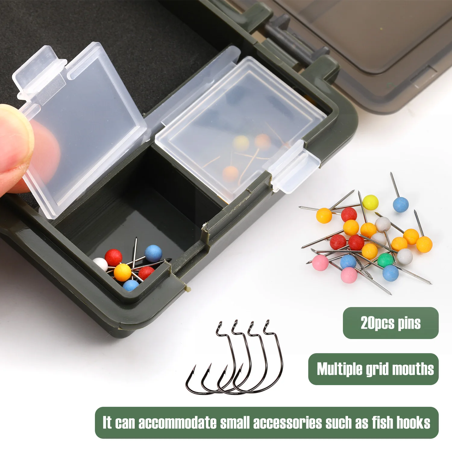 Caja de Pesca Sougayilang – Almacenamiento para anzuelos y señuelos - imagen 2