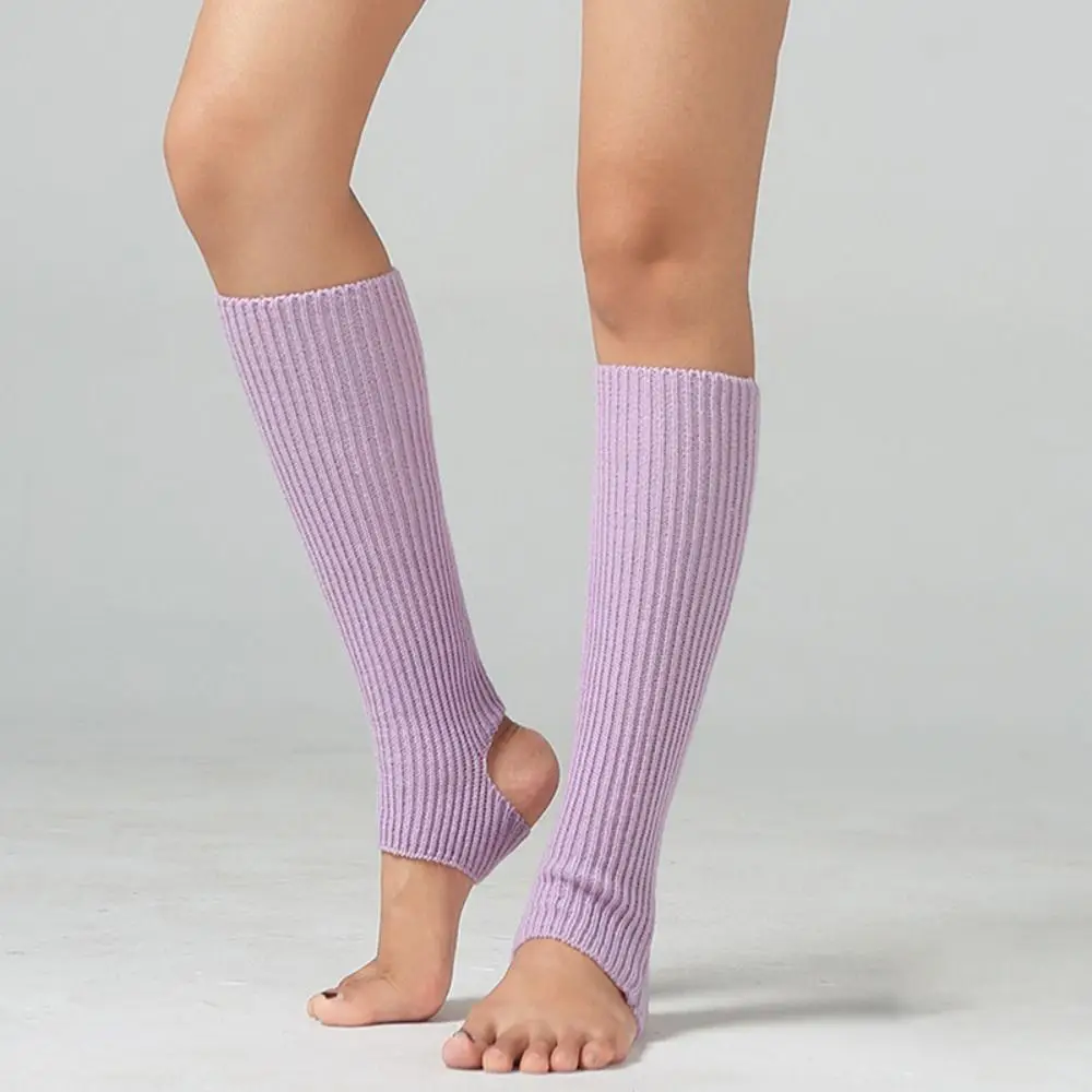 Calentadores de piernas de Ballet para mujer, sección larga, uso diario, calcetines latinos, cubiertas para pies para hacer ejercicio, calcetines tejidos de Ballet para mujeres y niñas - imagen 5
