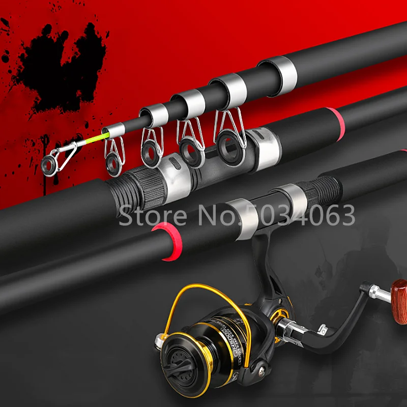 Caña de pescar giratoria, alimentador de carpa con mosca, fibra de carbono, 3,6 M, 3M, 2,7 M, 2,4 M, 2,1 M, Mini asiento de carrete de viaje - imagen 2