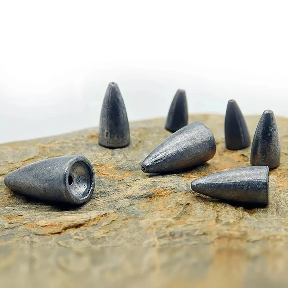 10 piezas de equipo de pesca de plomo, 2/3, 5/5/7/10/14/20g, cabeza de bala, caña de pescar de plomo, conjunto de equipo de pesca de agua dulce - imagen 4