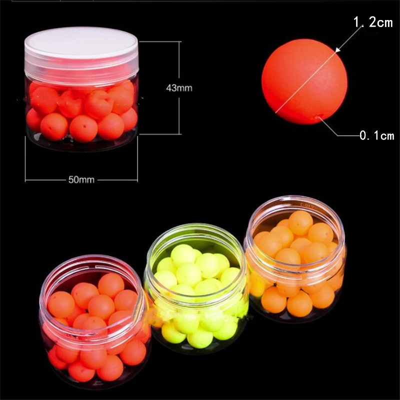 Flotadores flotantes de pesca de 30 piezas y 12mm, Bola de derrape fluorescente, indicador de golpe de espuma, bolas de flotabilidad, accesorios de pesca - imagen 4