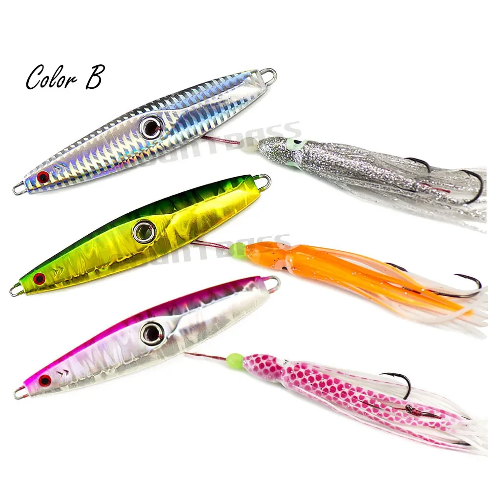 Señuelos de Pesca Countbass Inchiku, anzuelo de asistencia de pulpo, Jigs de goma salados, pargo, 135g, 4,8 oz, 3 uds. - imagen 4