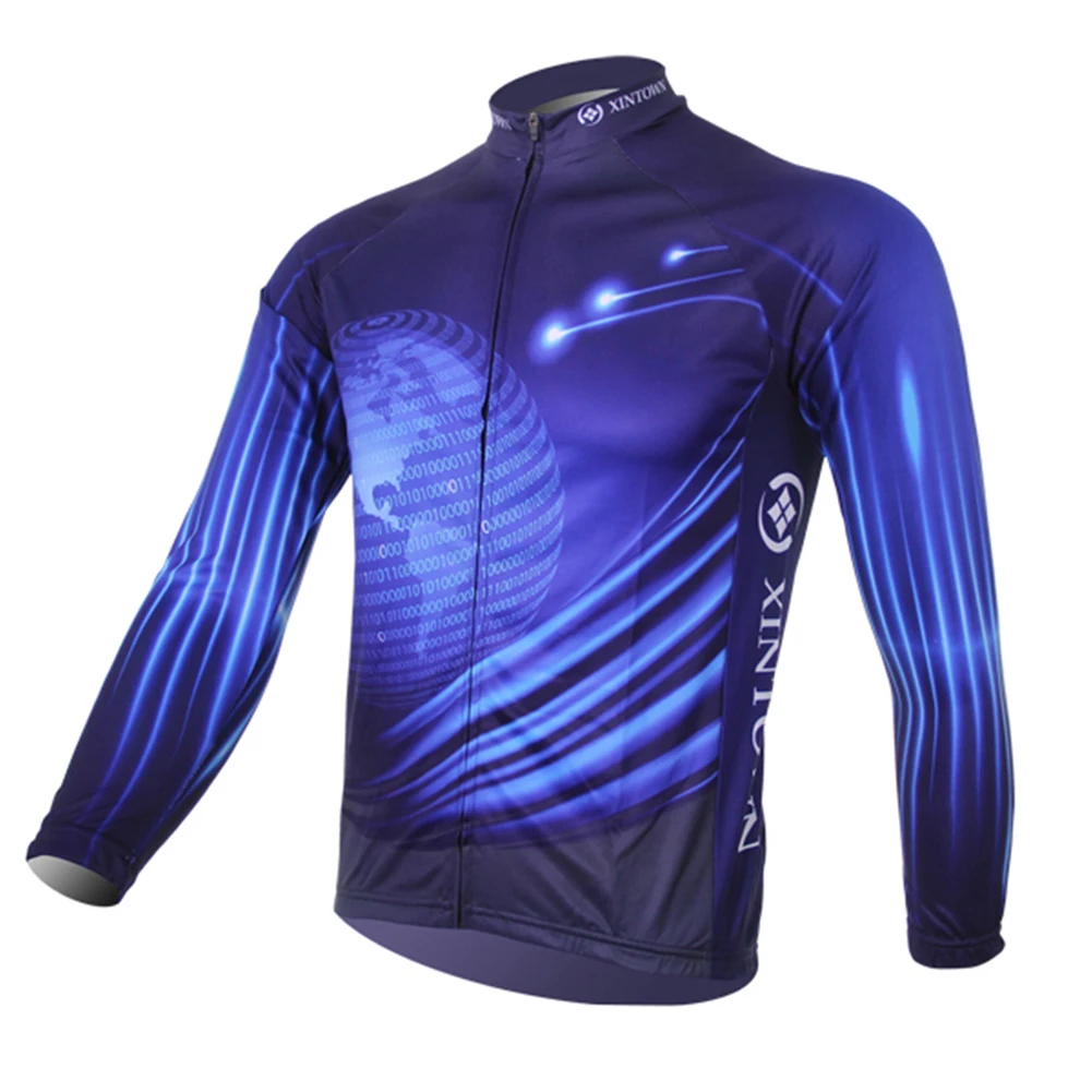 Jersey polar de ciclismo MTB con cremallera para hombre manga larga