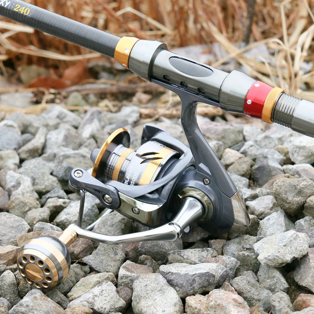 Carrete de pesca serie AR 2000-7000, rueda giratoria con señuelo de Metal 2BB, arrastre máximo de 12kg, lanzamiento de agua de mar de río de agua dulce al aire libre - imagen 5