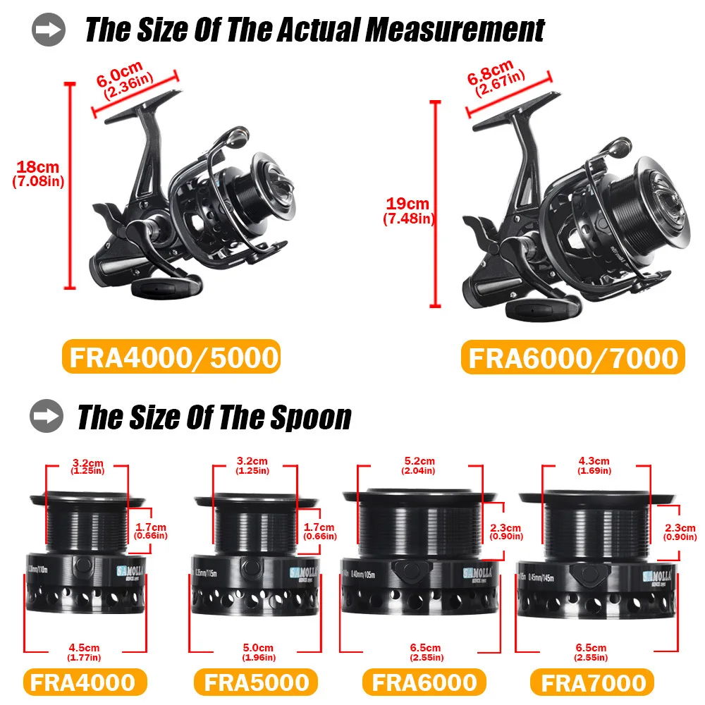 Carrete De Pesca De carpa giratorio fuerte doble arrastre 12-15kg Molinete Carretilha De Pesca Olta Makaralar carretes De mar accesorios Mar - imagen 3