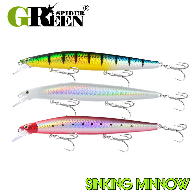 GRSSNSPIDER Minnow Hundimiento – Señuelo artificial para mar y lucio