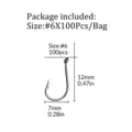 100pcs size 6
