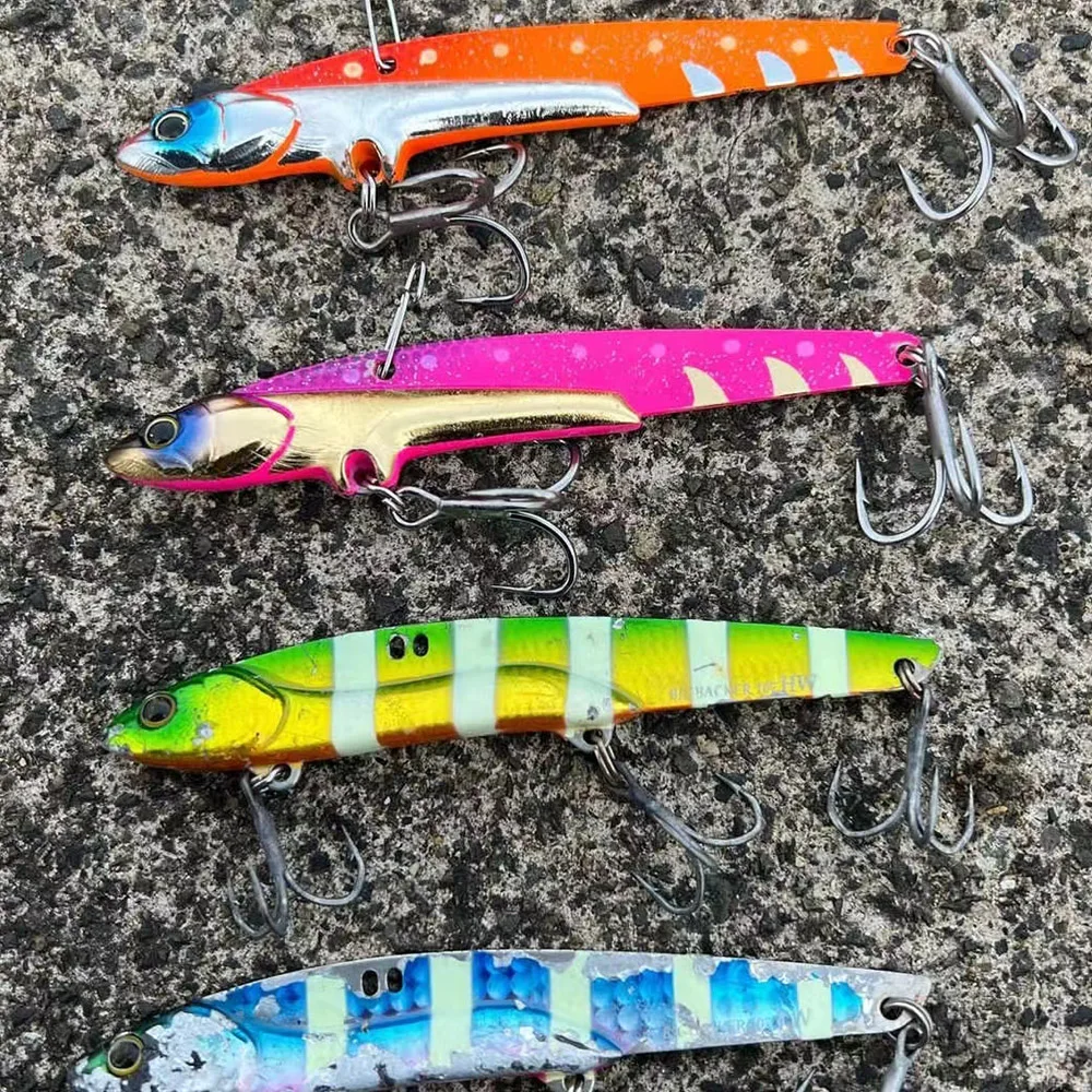 Blade-señuelo de pesca de Metal con vibración VIB, cebo duro para lubina, para agua salada, hielo, Jigging, Crankbait, Wobblers Big Backer, 15g/25g/35g - imagen 2