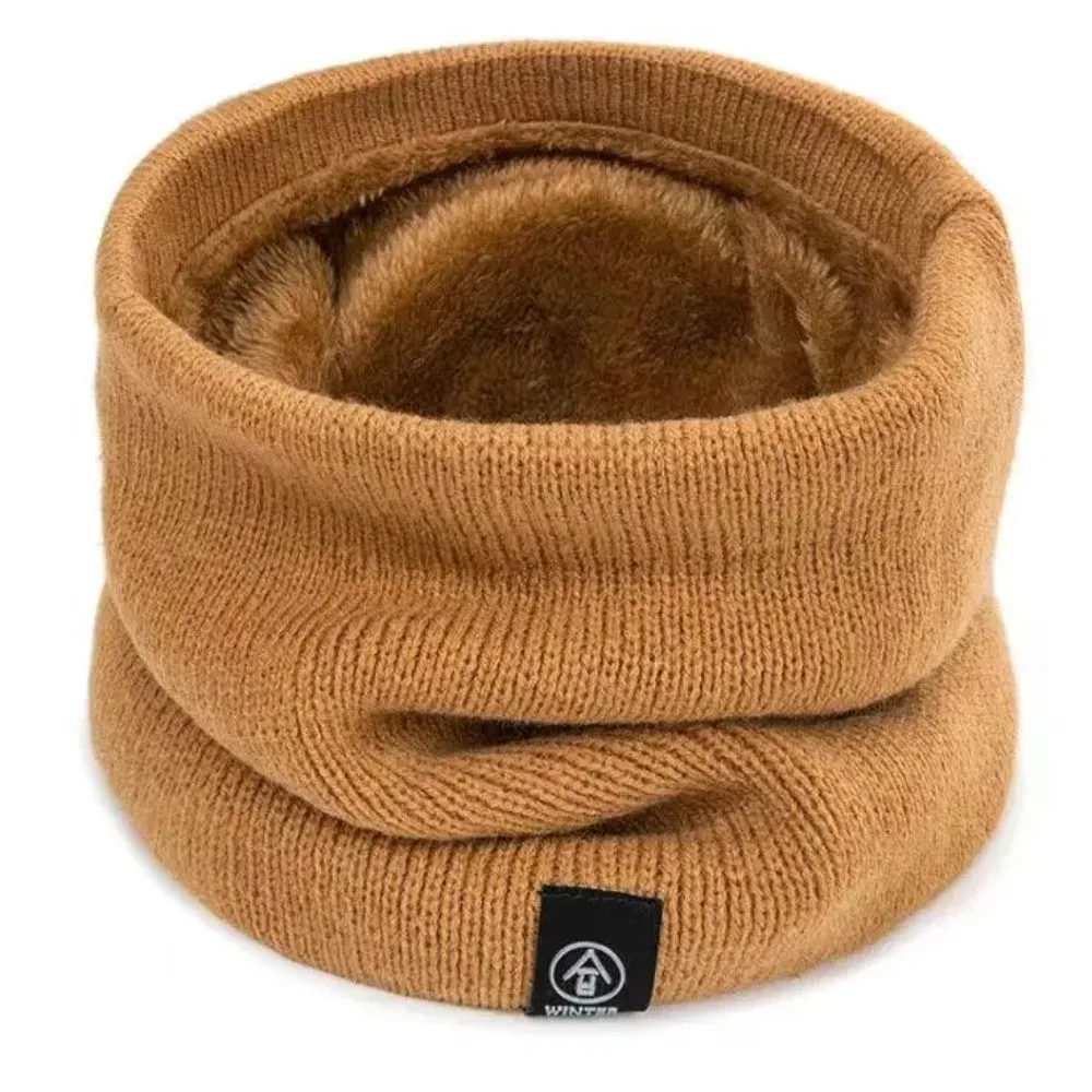 Bufandas de cuello cálidas de punto Unisex, bufanda de anillo de invierno, Bandana de lana sólida, máscara de cara completa para hombres, diadema, silenciador - imagen 5