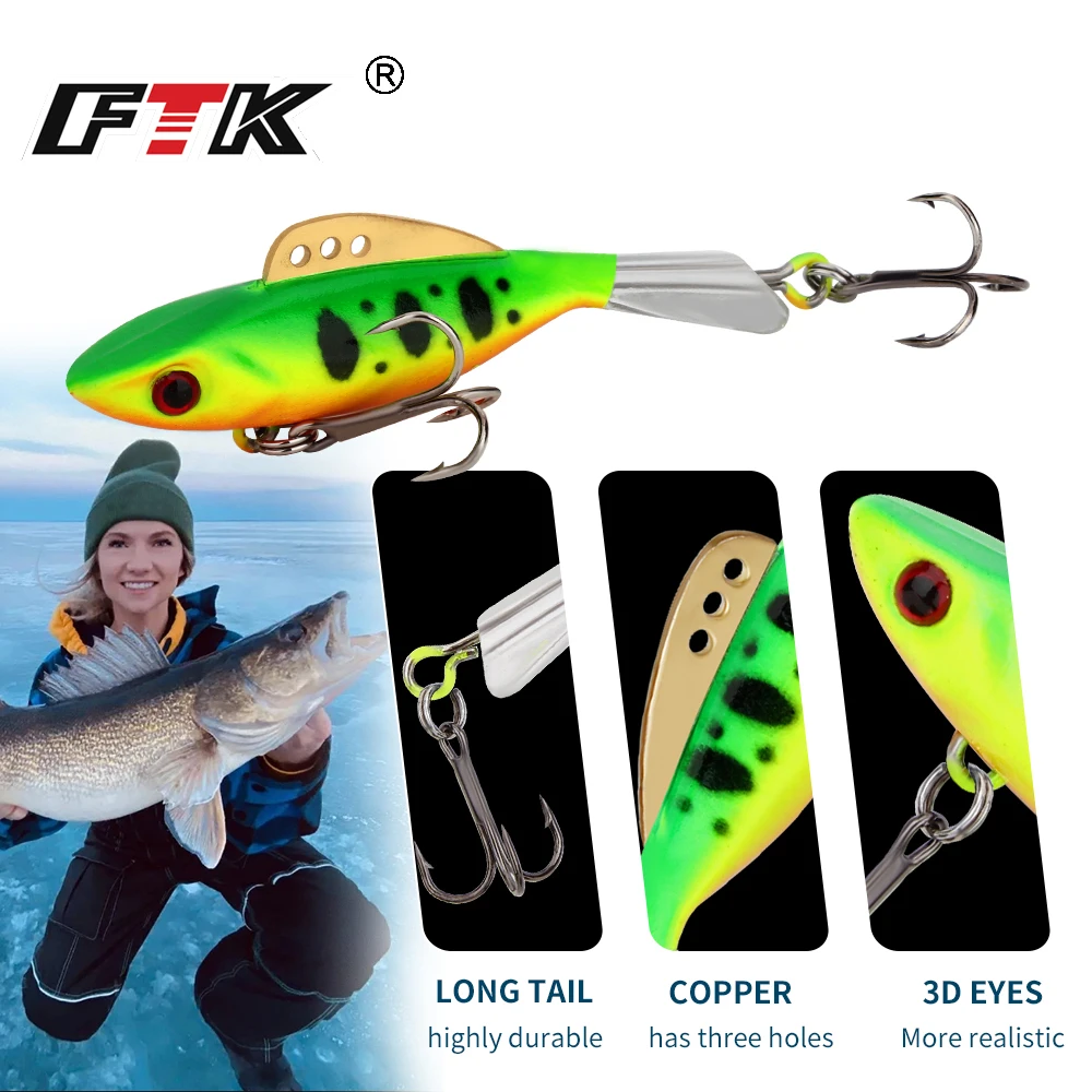Jig de Pesca en Hielo FTK – Señuelo Wobbler para Lubina y Perca
