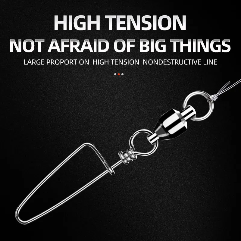 10 unids/bolsa conector de pesca giratorios Pin de enclavamiento giratorio con gancho para anzuelo señuelo accesorios de pesca - imagen 2