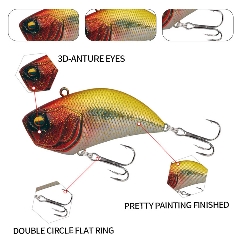 Señuelos de pesca de 5,4 cm, 15g, hundimiento, VIB Wobbler, vibración de fundición larga, cebo duro Artificial, Jerkbait, accesorios de pesca VIBE137 - imagen 4