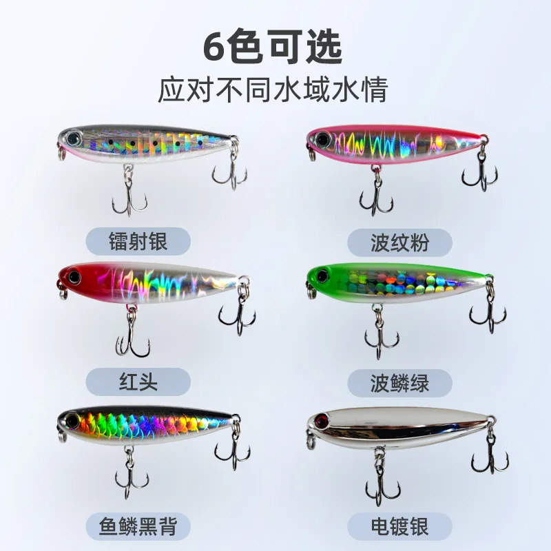 Señuelo de pesca con lápiz flotante, 45mm, 2,8g, Topwater, Crankbait, cebos duros para lubina, Jerkbait - imagen 4