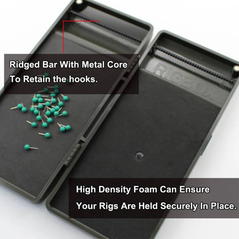 Anzuelo de pesca de carpa, aparejo de enlace, billetera, caja de aparejos Zig Chod, caja de almacenamiento de aparejo de pelo rígido para equipo de sedal de pesca de carpa - imagen 3