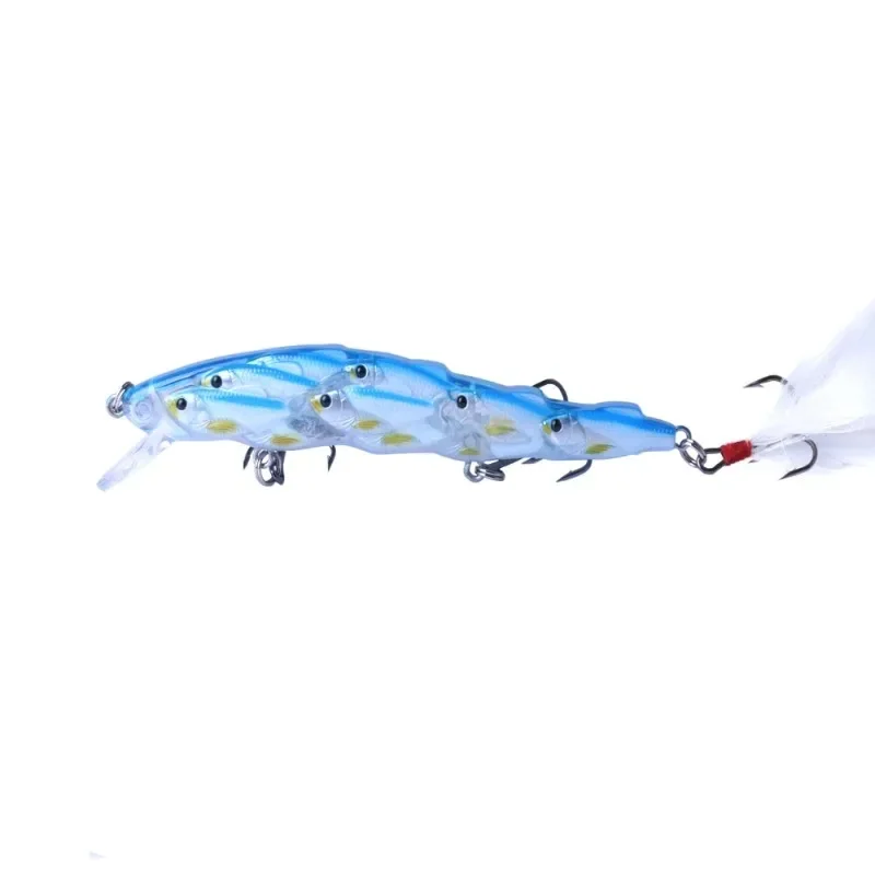 Nueva llegada tipo Shoal Minnow cebos duros 11,5 cm 15,7g señuelo de pesca 1 Uds 4 # Ganchos Crankabaits 5 colores Wobbler con gancho de plumas - imagen 5