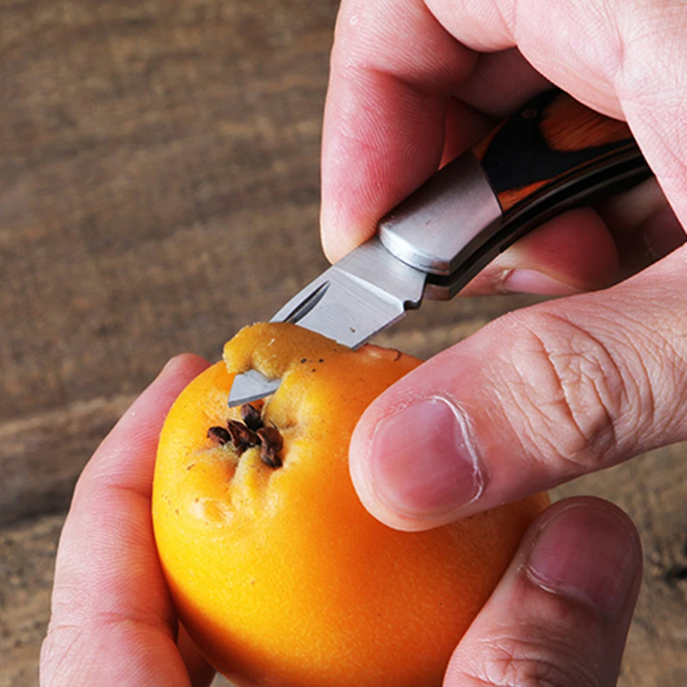 Mini cuchillo de acero inoxidable para Unboxing, cuchillo afilado portátil plegable, hoja pequeña EDC, llavero colgante para acampar al aire libre, multiherramientas - imagen 5