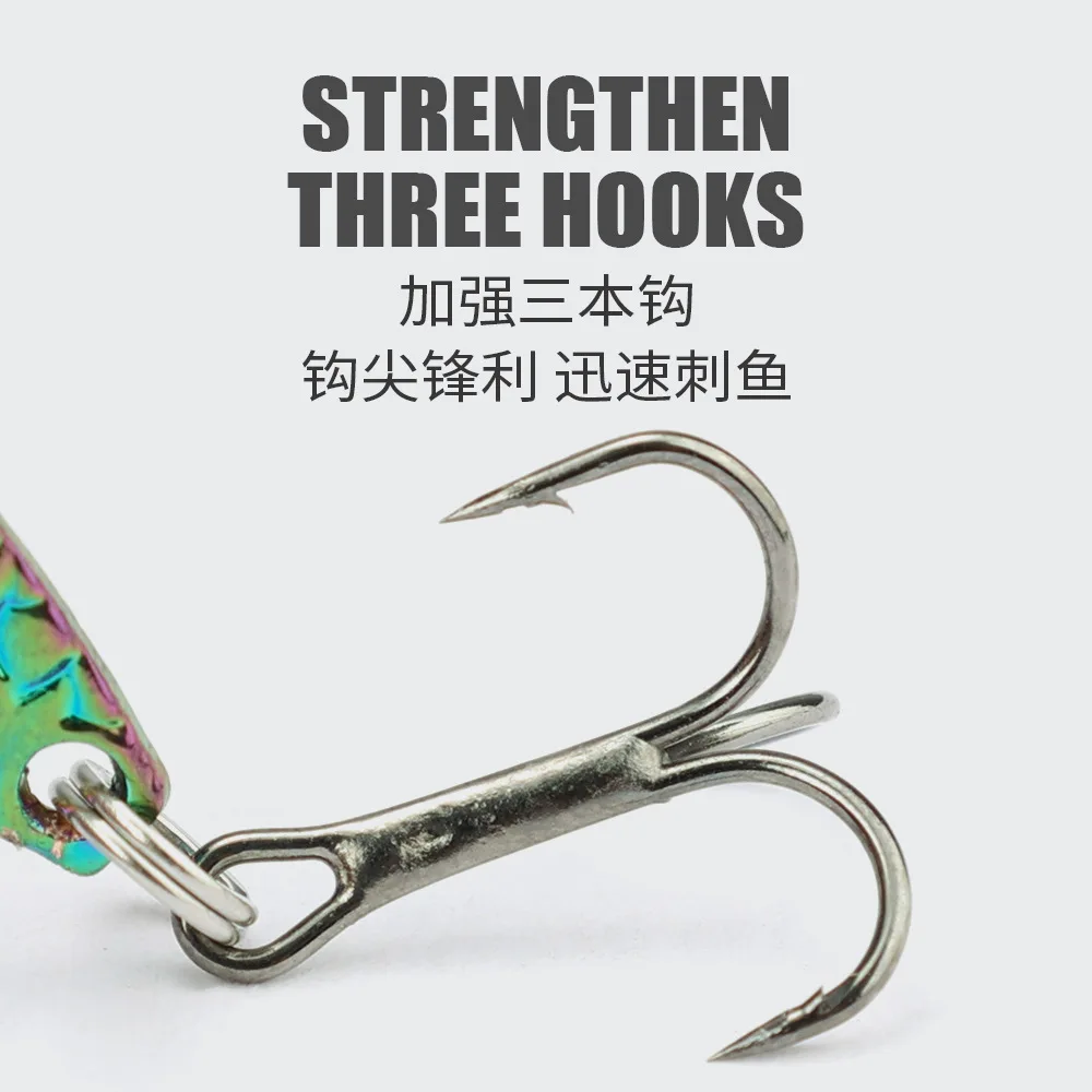 1 capa de agua completa de Metal de tiro largo, vibración de Color, lentejuelas VIB, un solo gancho, cebo de lubina Artificial, oreja plateada, cebo especial - imagen 5