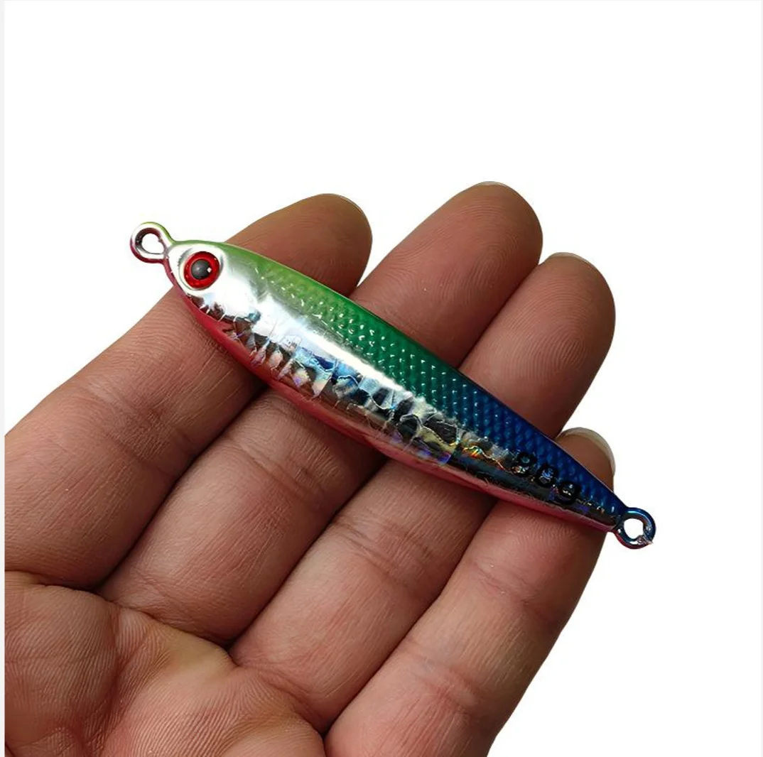 Señuelo de pesca en el océano, Jigbait de caballa, 80g, plantillas de Metal coloridas, cebo duro de mar, señuelos artificiales de fundición a tierra, 1 pieza en oferta - imagen 3
