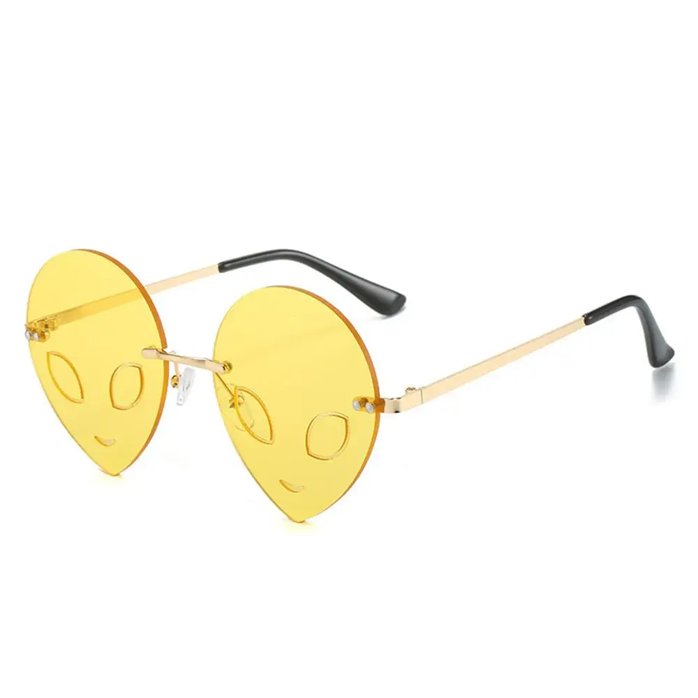 Gafas de sol sin montura para Halloween, fiesta y mascarada, protección UV, gafas alienígenas, accesorios para disfraces de Halloween, coloridas - imagen 2