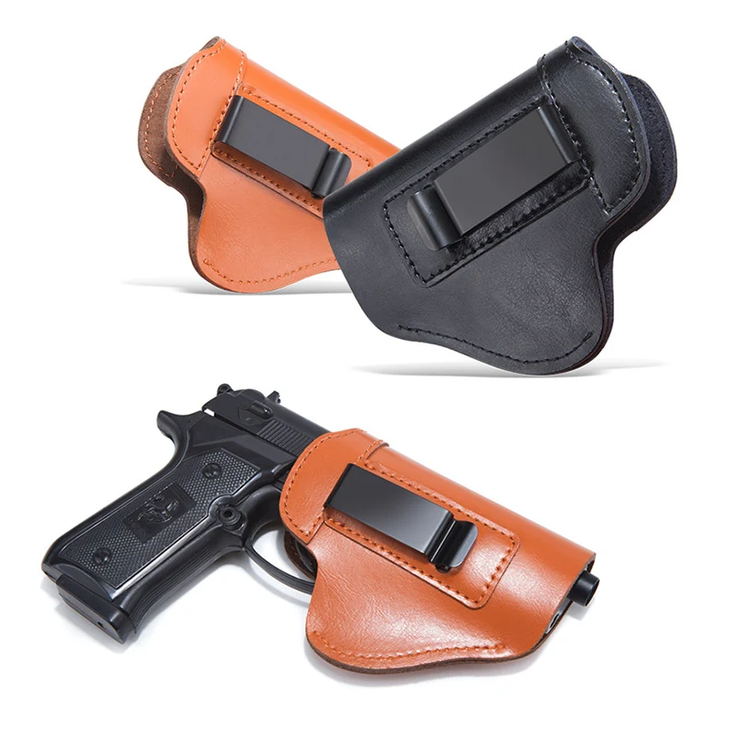 Funda de pistola táctica de cuero genuino de alta calidad para Glock 19 Beretta M92 Cz75 funda de cuero de vaca para herramientas al aire libre - imagen 2