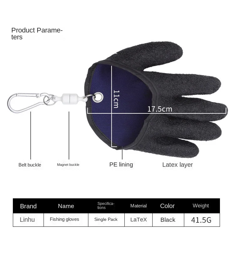 Pegar pescado, antideslizantes, guantes de látex, a prueba de pinchazos, antipinchazos y impermeables. - imagen 4