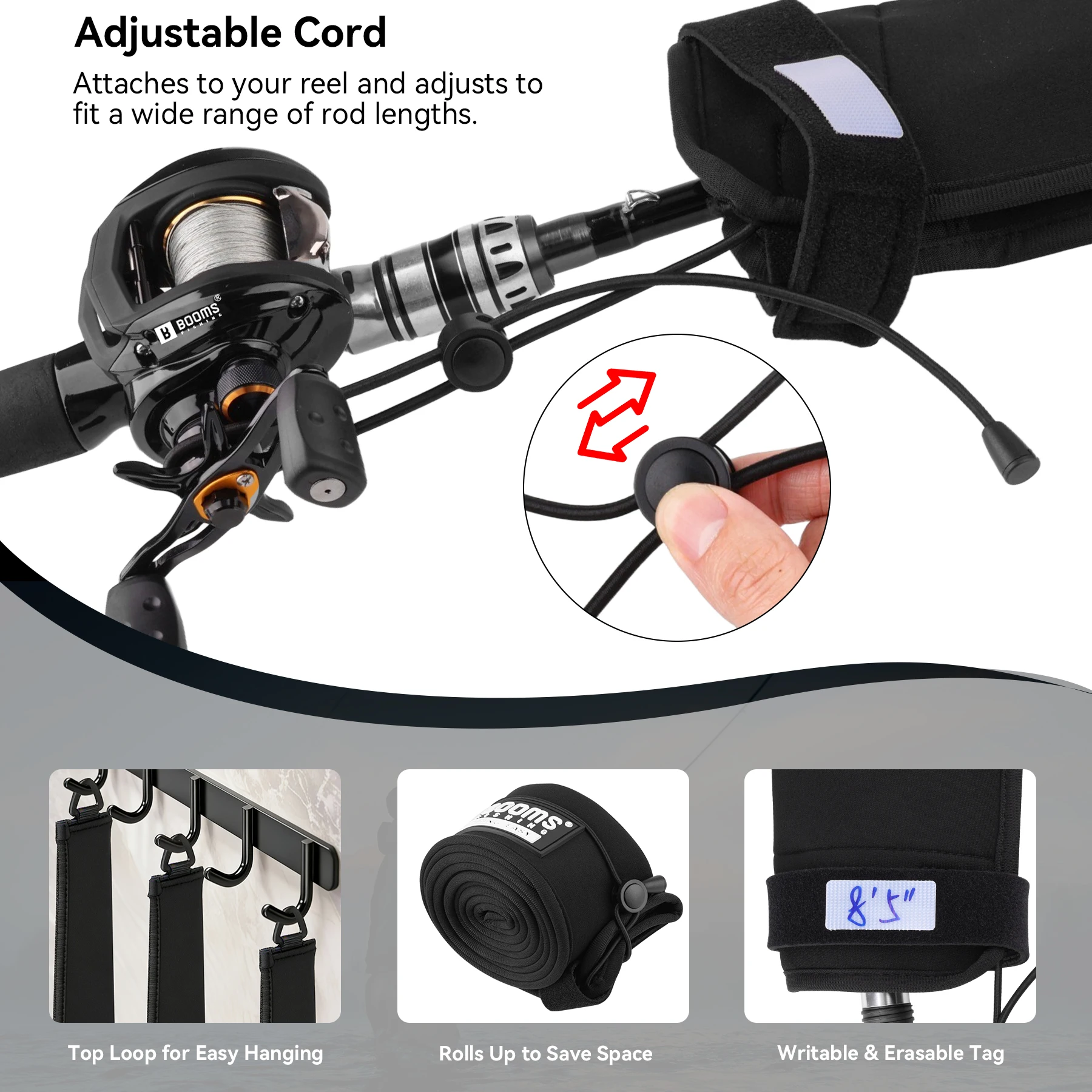 Fundas Giratorias para Caña Booms Fishing RS9 – Cordón Ajustable - imagen 4