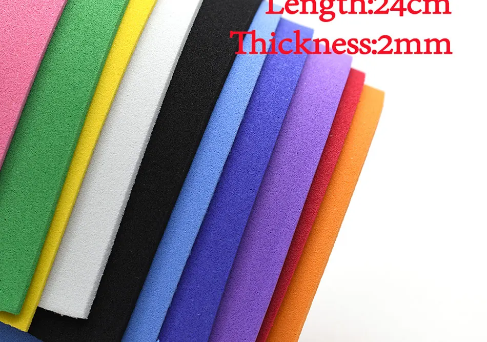 Hojas de espuma coloridas disponibles en varios grosor y longitudes