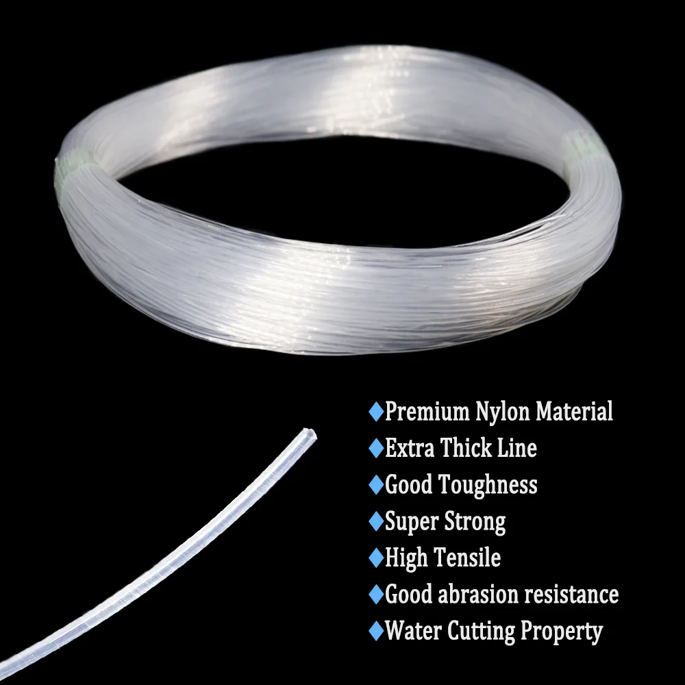 Wifreo-sedal de Pesca de nailon Extra grueso, monofilamento de gran tamaño, sedal de Pesca para barco de mar para atar aparejos Sabiki, anzuelos de Pesca - imagen 4