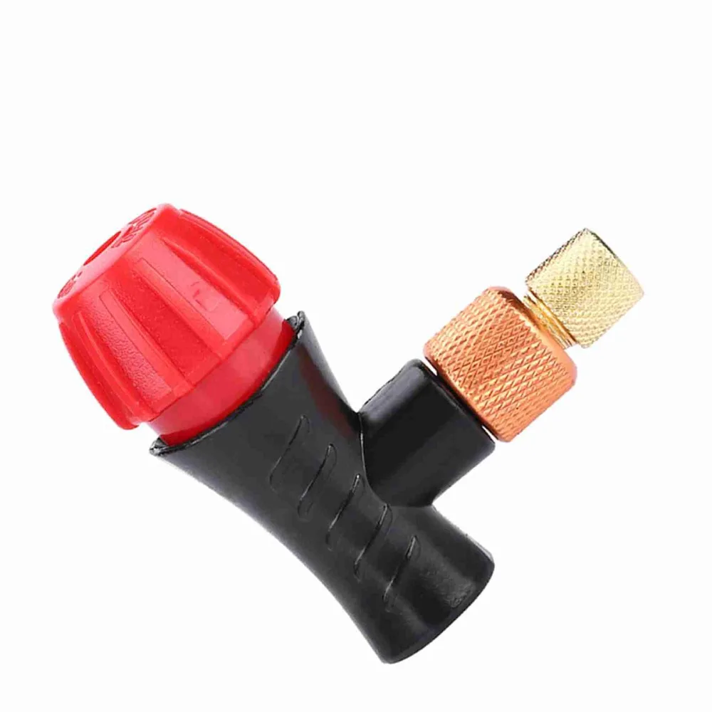 Inflador de válvula de bicicleta portátil, Mini cabezal de inflado de válvula de bicicleta de boca estadounidense/francesa, cabezal de válvula de bicicleta compacto de inflado rápido