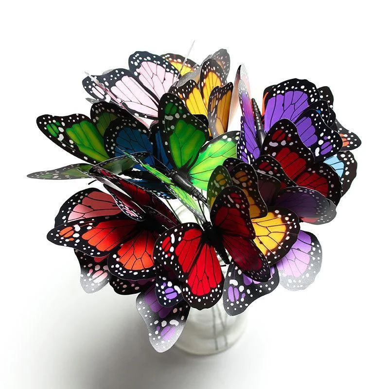 Mariposas 3D impermeables para decoración de jardín, bodas y exteriores