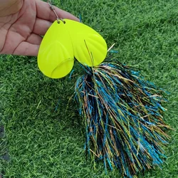 Mukun Buzzbait Spinner Metal con lentejuelas – Señuelo Jig Head pesca