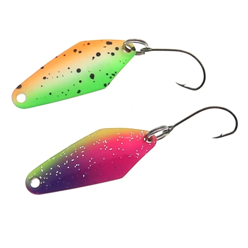 HISTOLURE-cebo cuchara para pesca de trucha, 2,2g, 32mm, flujo colorido UV, señuelo de pesca duro de Metal, cebos giratorios - imagen 5