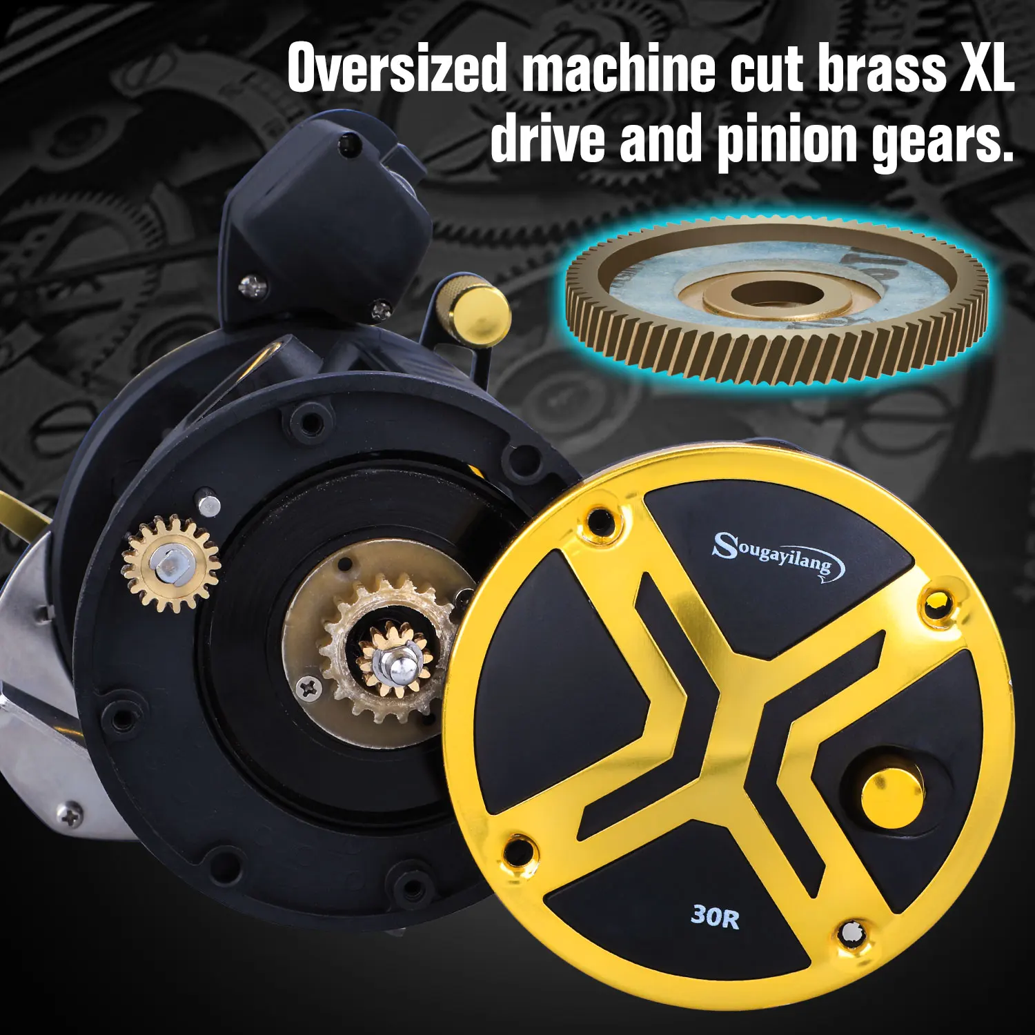 Sougayilang-carrete de pesca de arrastre 3000/4000, tambor de fundición de cebo, arrastre máximo de 20kg, aparejos de pesca de agua salada - imagen 3