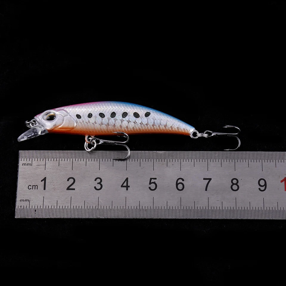 WALK FISH-señuelo de pececillo para Pesca, señuelo de trucha de plástico duro, Wobbler, accesorios de aparejos de Pesca, 1 piezas, 65mm, 6,2g, ojos 3D que se hunden - imagen 2