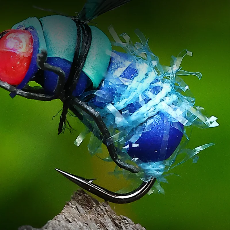 WEIHE 2 uds 7-1A anzuelo para moscas 2 piezas 5cm/8,6g anzuelo para moscas Luya - imagen 5