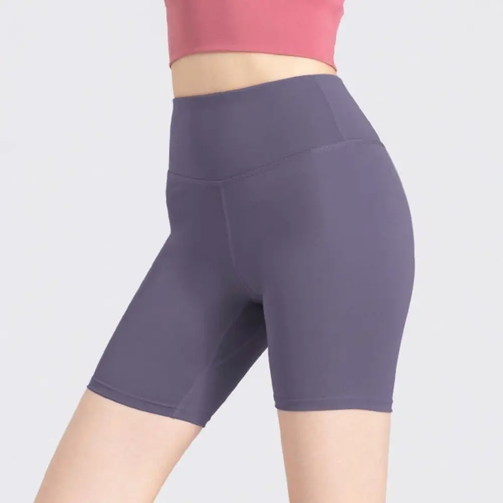 Pantalones cortos de Yoga de alta elasticidad, pantalones cortos deportivos con diseño de levantamiento de glúteos de secado rápido, pantalones cortos para correr con absorción de sudor de cintura alta - imagen 4