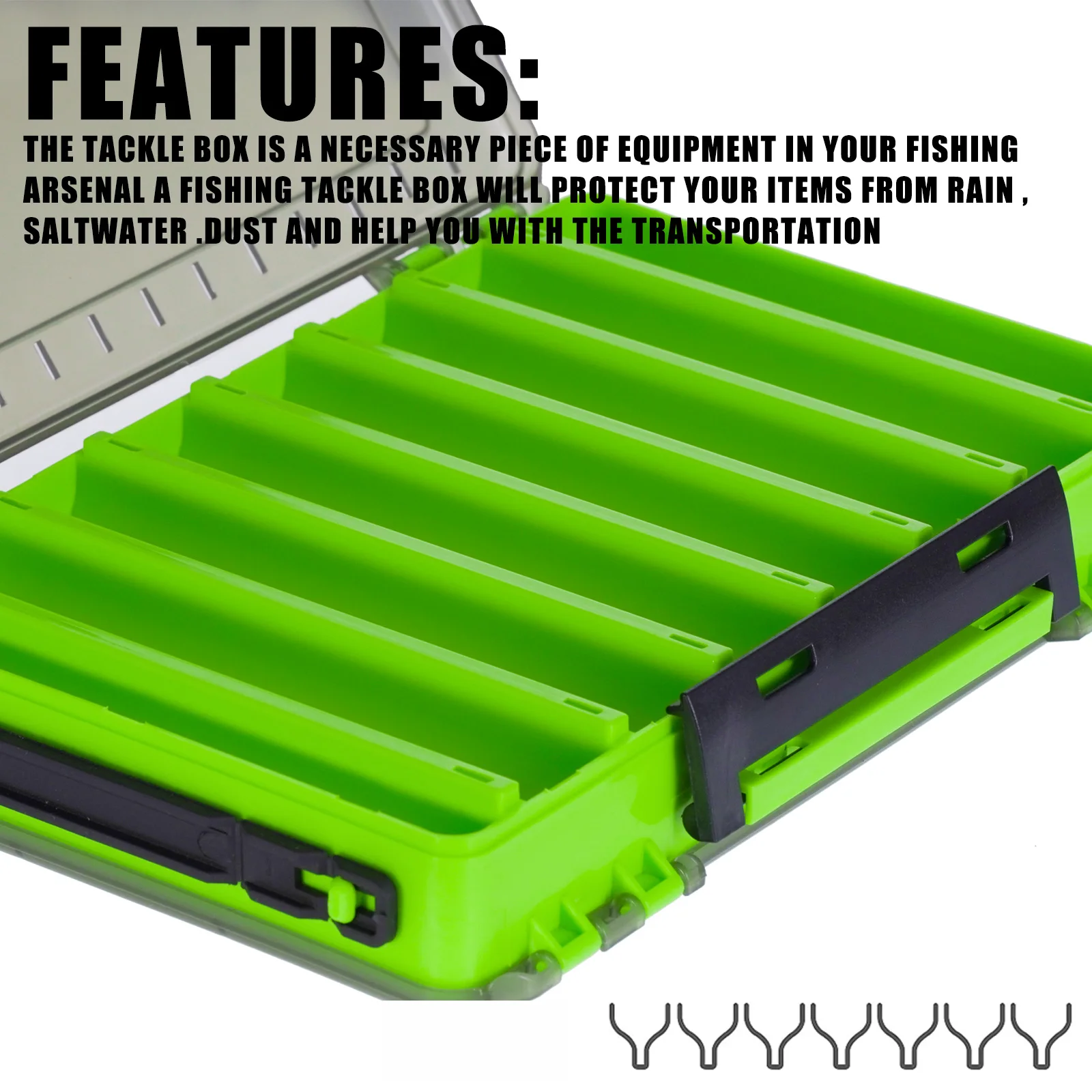 SAMOLLA-caja grande para aparejos de pesca, almacenamiento de señuelos, cajas para anzuelos de doble cara, contenedor de cebos, estuche de almacenamiento, accesorios de pesca - imagen 3