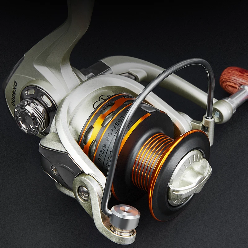 Carrete de pesca giratorio BILLINGS serie 1000-7000 con carrete de Metal 5,1/5,2:1 relación de engranaje carrete giratorio para pesca en agua dulce/salada - imagen 3