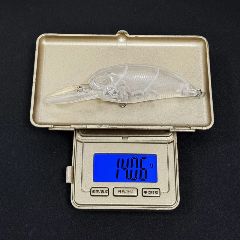20 piezas Crankbait flotante sin pintar, 14g, 87mm, señuelo de pesca, manivela realista, cebo duro, Wobbler de buceo profundo, profesional, agua poco profunda - imagen 4