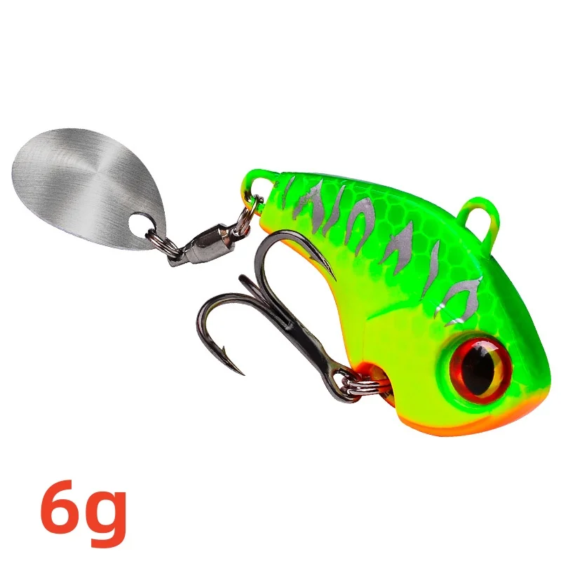 Señuelos de pesca de 6g, 2 uds., agua dulce, agua salada, resorte largo fundido, señuelo JIG, pez de metal, cebo VIB, micro señuelo, estanque de depósito