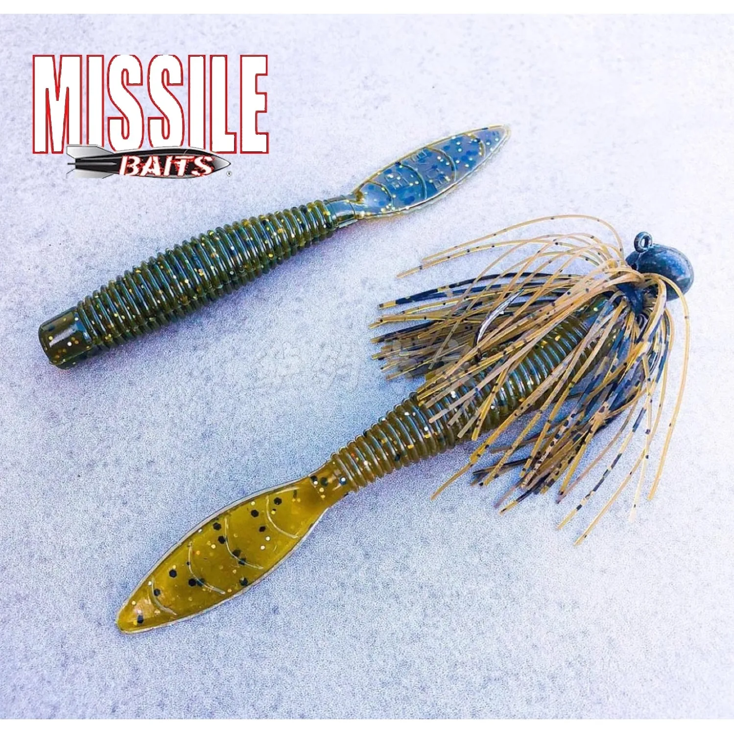 American MissileBaits micro plantilla de fútbol micro cabeza de oliva JIG falda de goma diseño IKE - imagen 5