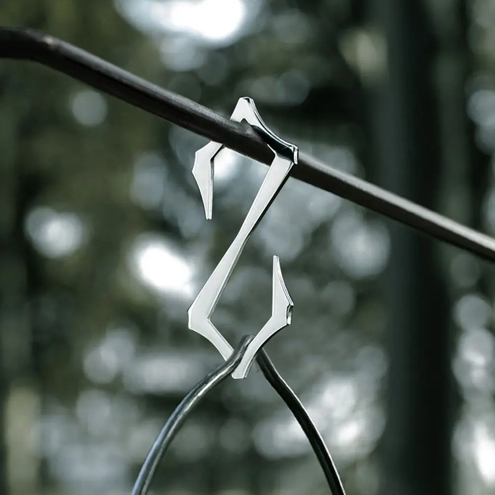 Percha duradera portátil para lámpara de Camping, estante de almacenamiento al aire libre para acampar, gancho colgante, soporte para lámpara, ganchos en forma de S - imagen 5