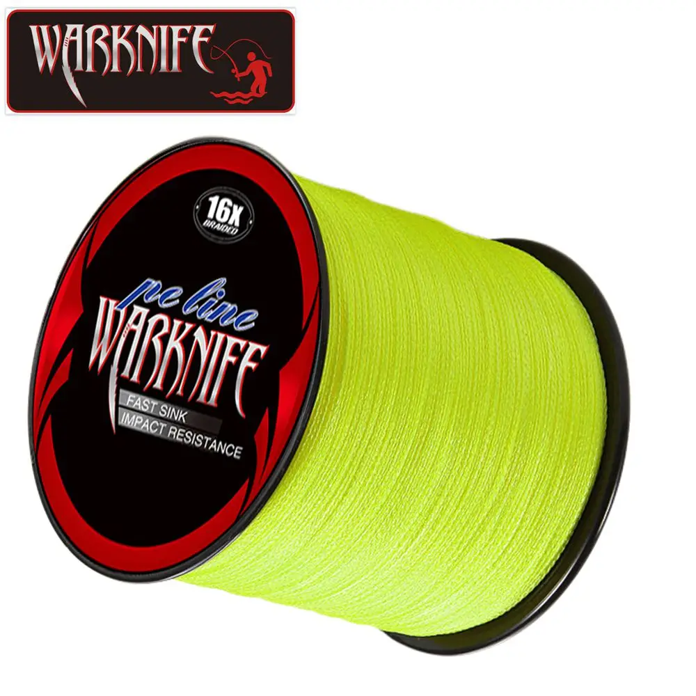 Warknife 16 hebras 150M 200M núcleo hueco PE trenza extrema Japón línea de pesca trenzada 20LBs-500LBs línea de asistencia de pesca línea de pescado - imagen 5