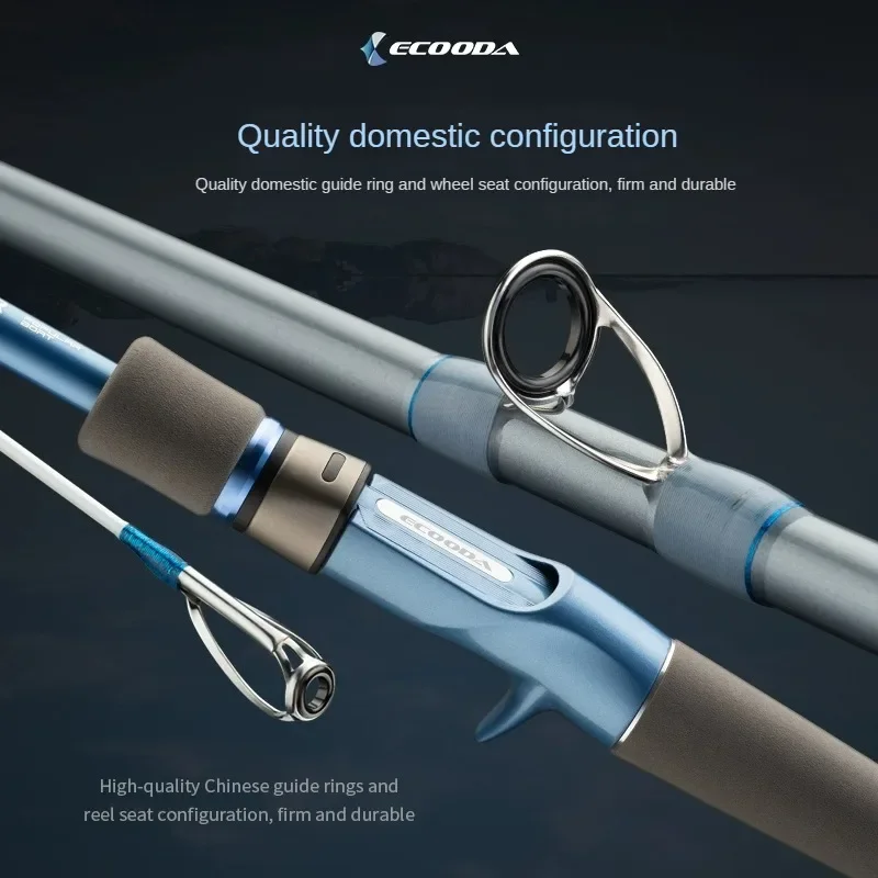 Caña de pescar ultraligera ECOODA EBNB para barco, 1,65 m, 1,83 m, 1,98 m, 2,1 m, punta sólida, fundición giratoria, caña de aplicación multiescena, 2 secciones - imagen 4