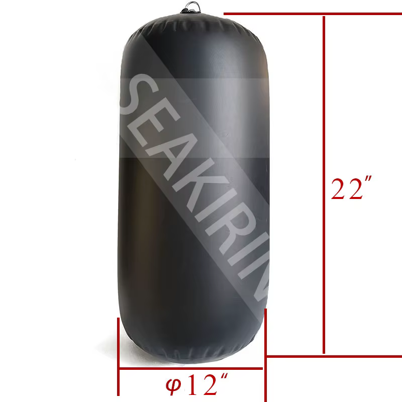 Guardabarros inflable para yate negro 12x22 pulgadas - imagen 4