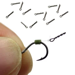 30 Uds. Accesorios de pesca de carpa anzuelo de pesca cebo bayonetas cebo seguro de acero inoxidable colgante firmemente para aparejos de alimentador de pesca