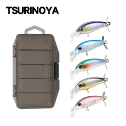 TSURINOYA SENTRY 40S traje de señuelo de pesca de pececillo hundido 5 uds 40mm 3,7g cebo duro Artificial juego de luz Jerkbait de pesca de invierno