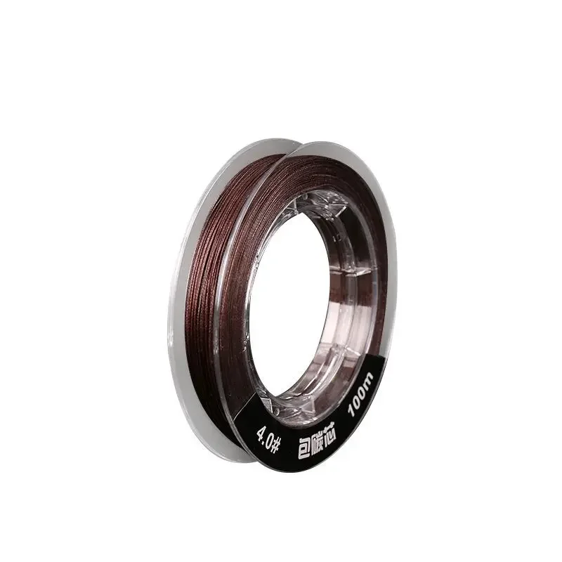 Línea de pesca de 100m PE X4 X8, núcleo de carbono trenzado, línea de pesca con núcleo de acero, resistente al desgaste, línea de señuelo trenzado de roca de mar de fuerza súper fuerte - imagen 2