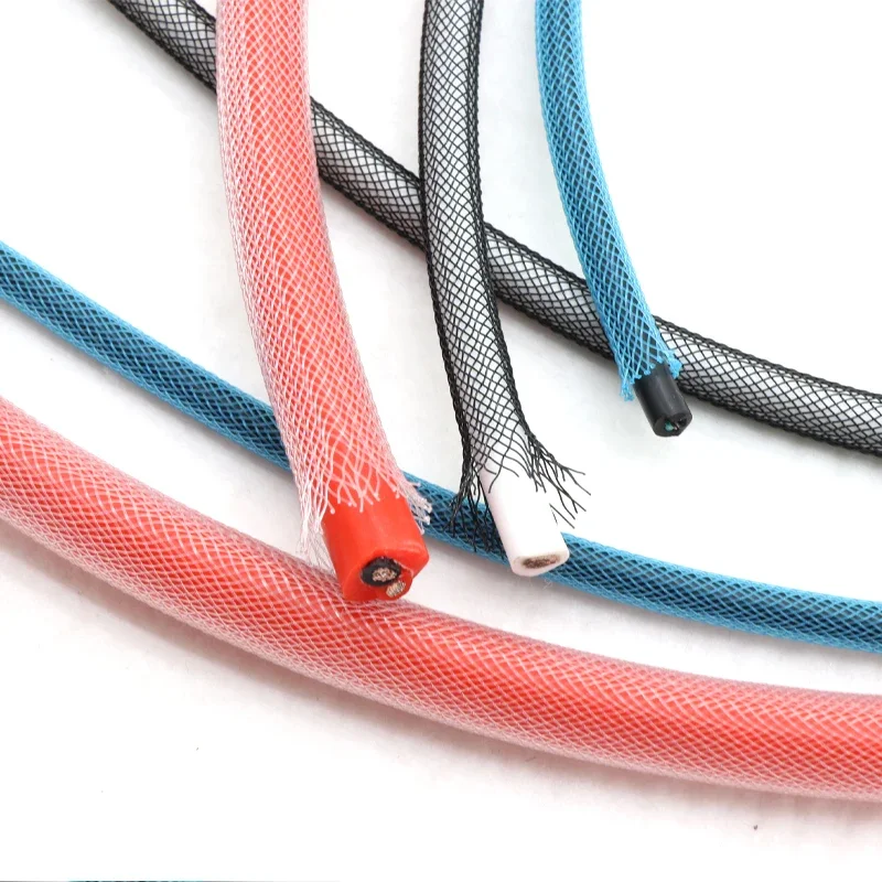 Funda de Cable trenzado de 2/5/10/20M, 3, 4, 6, 8, 10mm, individual PET, nailon expandible, Cable de teclado de datos USB, Protector de funda, envoltura de Cable - imagen 3