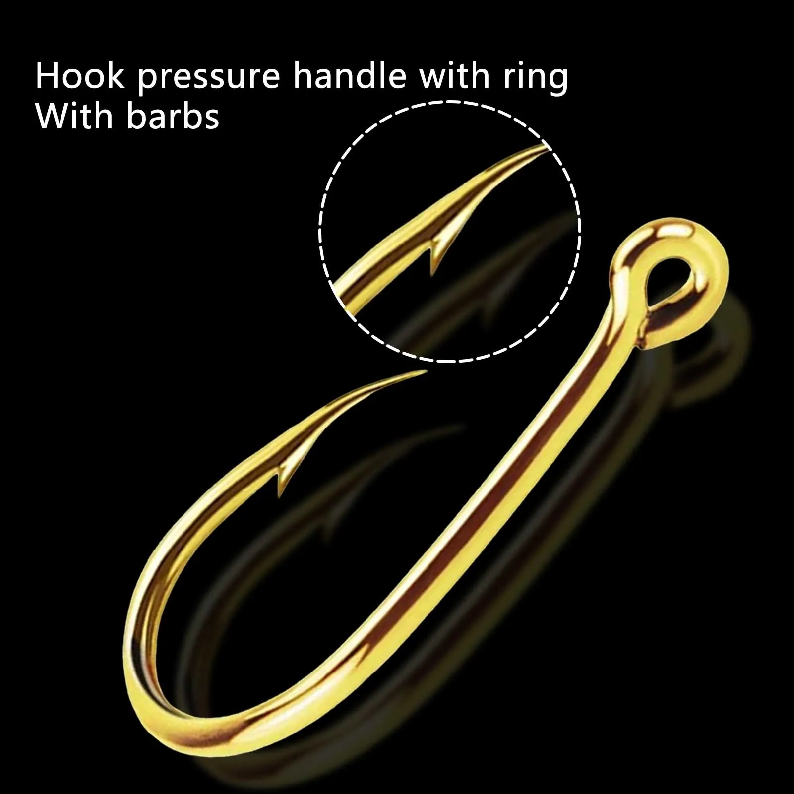 Anzuelos de pesca de aleación de 100 piezas, anzuelo fuerte y afilado con púas, accesorios de pesca de alta calidad para bagre, trucha, lubina, pesca en hielo - imagen 3